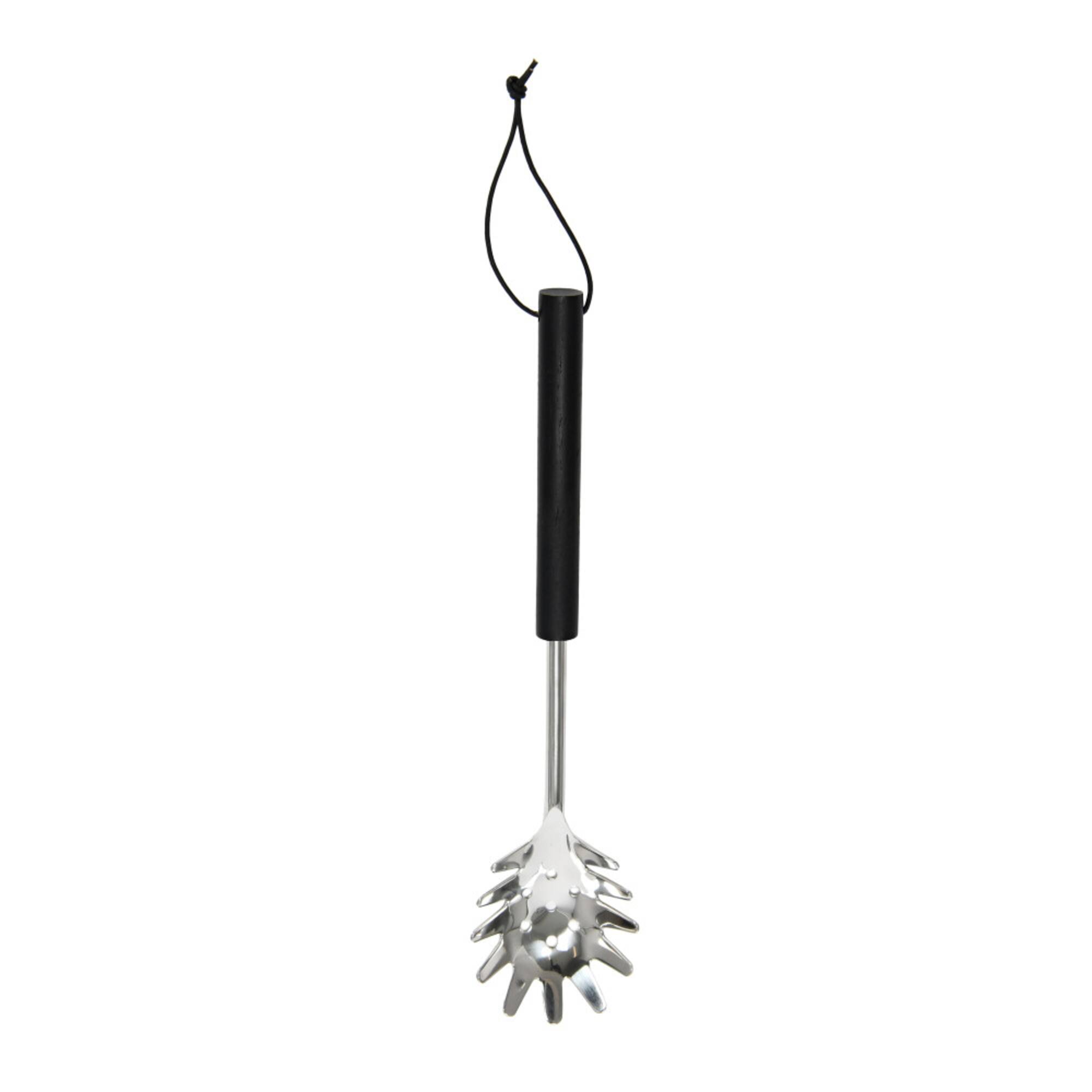 Hello Honey® Stainless Steel Slotted Pasta Server with Wood Handle